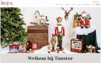 Website Timstor – Groothandel in kerstdecoratie